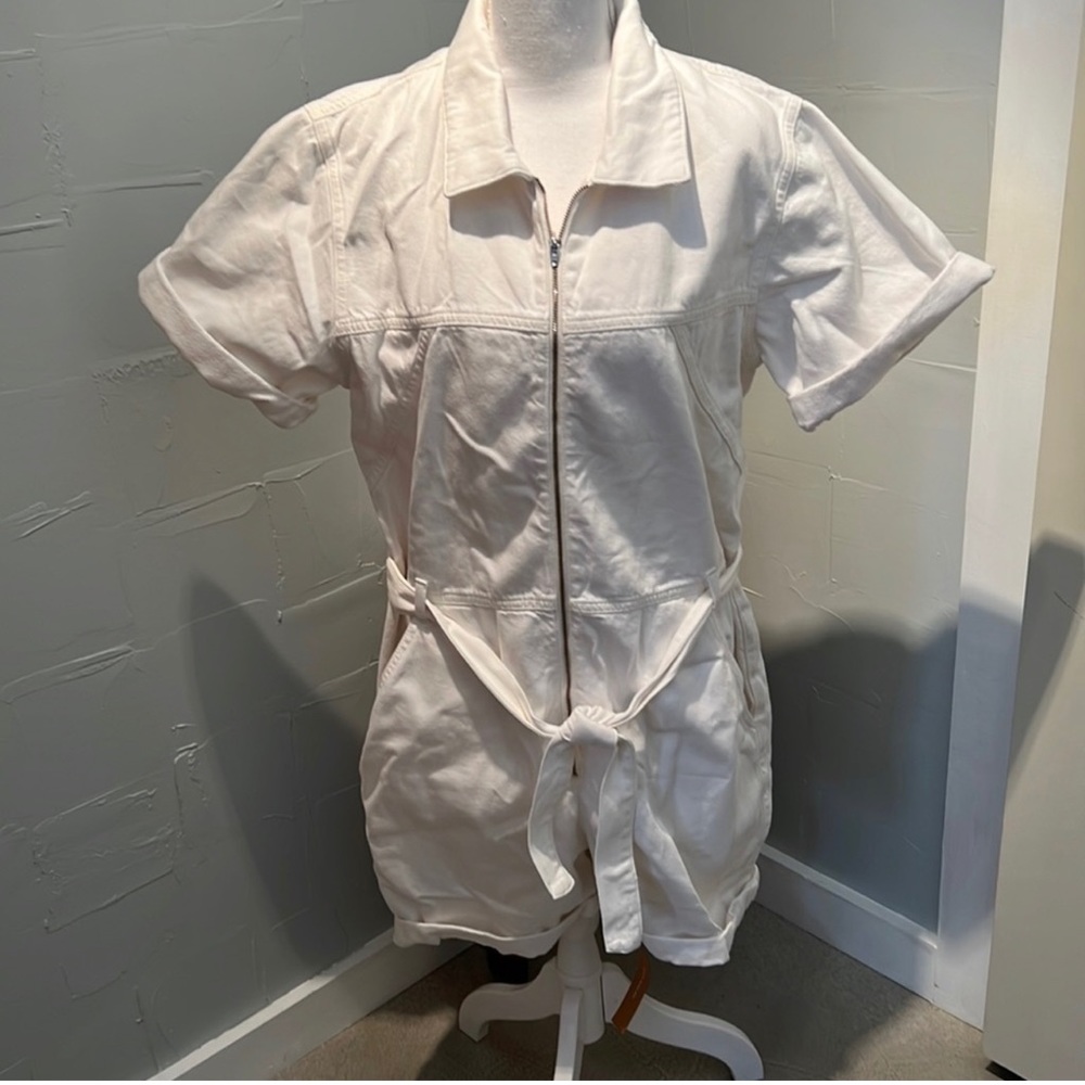 Reformation Sadie white jumpsuit